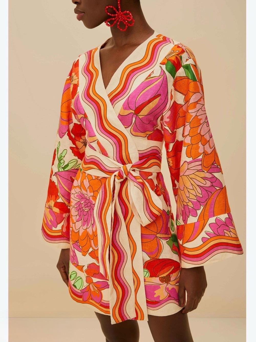 Farm Rio Spring Affair Mini Dress